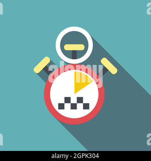 Taximeter icon, flat style Stock Vector