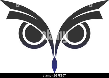 Owl logo vector icon design template Stock Vector