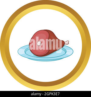 Ham or gammon vector icon Stock Vector