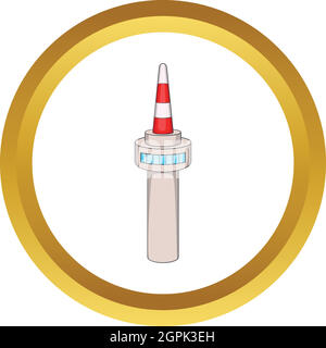 Namsan tower in Seoul vector icon Stock Vector