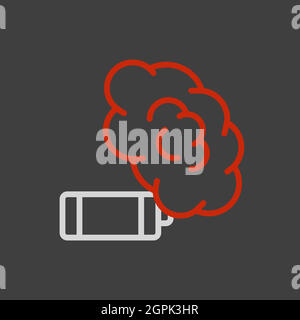 Smoke grenade vector flat icon. Protest, strike Stock Vector