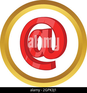 Red email sign vector icon Stock Vector