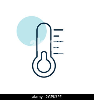 Thermometer vector isolated flat icon. Weather sign Stock Vector