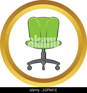 Office chair vector icon, cartoon style Stock Vector