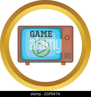 Retro TV vector icon Stock Vector