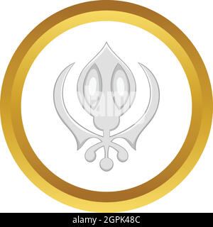 Sikhism symbol vector icon Stock Vector