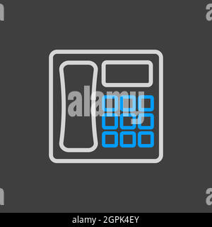 Phone vector icon isolated on the white Stock Vector