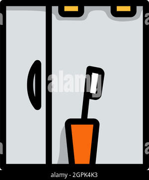 Bathroom Mirror Icon Stock Vector