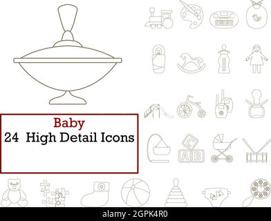 Baby Icon Set Stock Vector