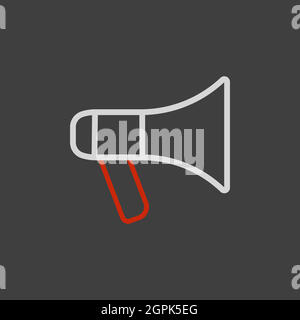 Megaphone, speaker or loudspeaker vector flat icon Stock Vector