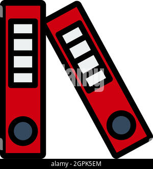 Icon Of Folders With Clip Stock Vector