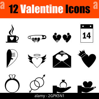 Valentine Icon Set Stock Vector