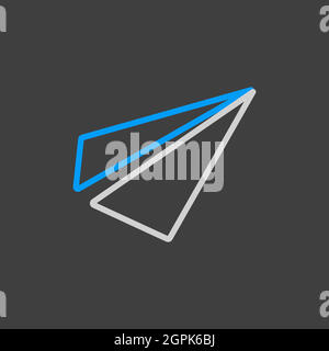 Paper plane, message symbol flat vector icon Stock Vector