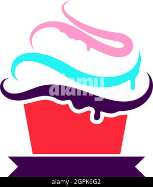 Wedding cake logo, Cake icon design vector illustration Stock Vector