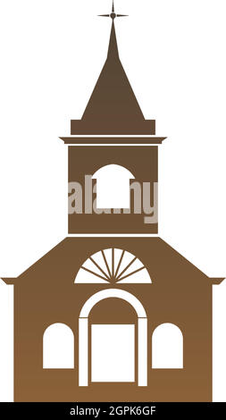 Chruch icon logo sign vector design illustration Stock Vector