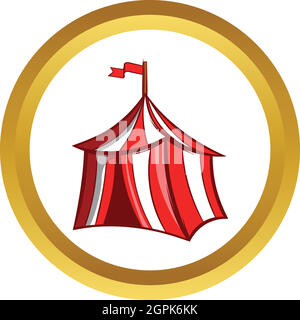 Medieval knight tent vector icon, cartoon style Stock Vector