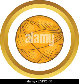 Ball of wool yarn for knitting vector icon Stock Vector