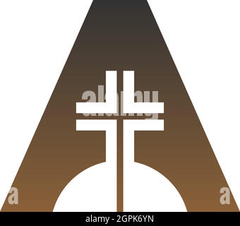 Chruch icon logo sign vector design illustration Stock Vector