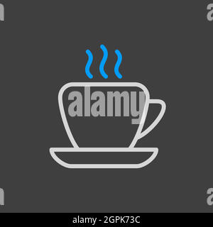 Coffee cup vector icon isolated on the white Stock Vector