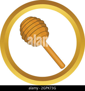 Stick for honey vector icon Stock Vector