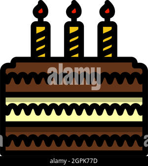 Party Cake Icon Stock Vector