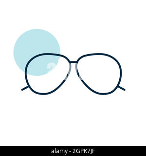 Sunglasses flat vector icon design isolated sign Stock Vector
