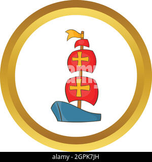 Columbus ship vector icon Stock Vector