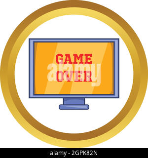 Game over screen vector icon Stock Vector