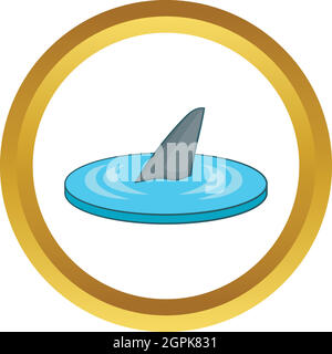 Shark fin vector icon Stock Vector