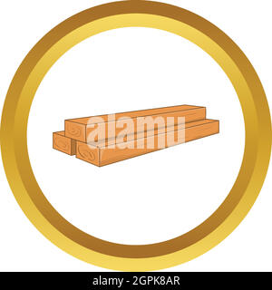 Timber planks vector icon Stock Vector