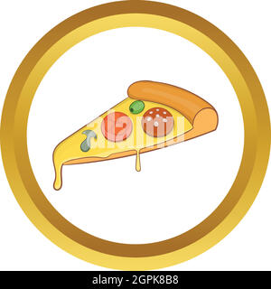 Pizza slice vector icon Stock Vector