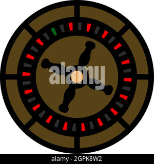 Roulette Wheel Icon Stock Vector