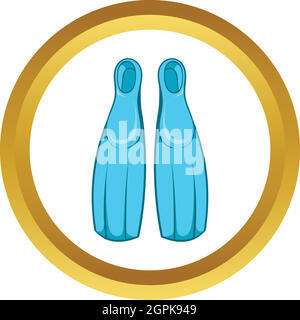 Fins for diving vector icon Stock Vector