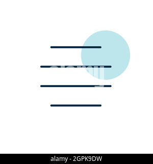 Fog vector isolated flat icon. Weather sign Stock Vector
