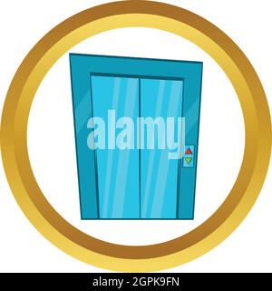 Elevator with closed door vector icon Stock Vector