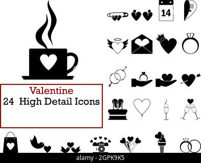 Valentine Icon Set Stock Vector