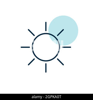 Sun vector icon. Symbol of the good weather Stock Vector