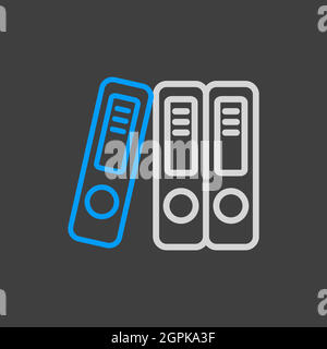 File Folder vector icon isolated on the white Stock Vector