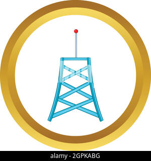 Wireless connection tower vector icon Stock Vector