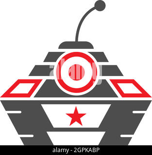 Military Tank, Army Tank icon logo design template Stock Vector