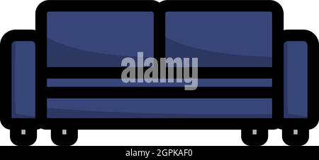 Cinema Sofa Icon Stock Vector