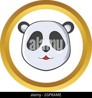 Head of panda bear vector icon Stock Vector