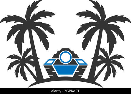 Military Tank, Army Tank icon logo design template Stock Vector