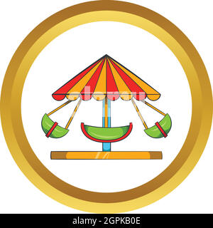 Boat carousel vector icon Stock Vector