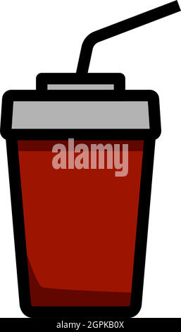 Cinema Soda Drink Icon Stock Vector