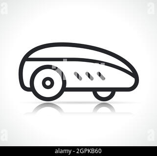 Vector modern lawn mower icon Stock Vector