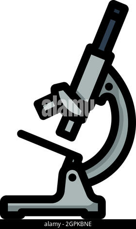 Icon Of Chemistry Microscope Stock Vector