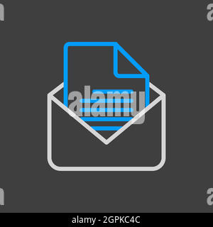 Message vector icon isolated on the white Stock Vector