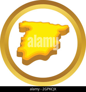 Map of Spain vector icon Stock Vector