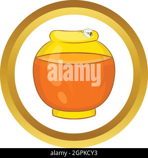 Bank with honey vector icon Stock Vector